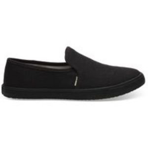 gently worn Toms Women's Clemente casual canvas slip-on 7 black